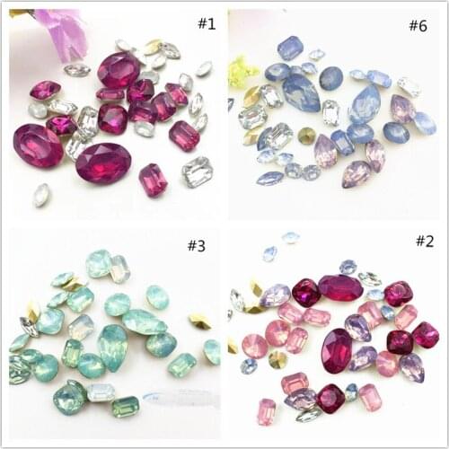 35pcs/bag Japan Korea 3D Alloy Nail art Decoration Mixed Styles Colors Resin Crystal DIY Charm Nail Tools Supplies