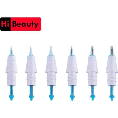 50pcs Sterilized 9mm Screw Tatu Tattoo Cartridges Piercing Needles For Permanent Makeup Microblading Makeup Needles Cartridges