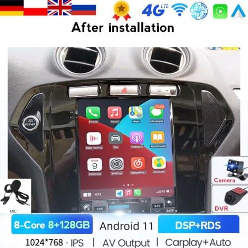 Android 9.7inch Vertical Screen Tesla Style Car Gps Multimedia Radio Have BT Navigation Player For Ford Mondeo 2007-2010 RDS