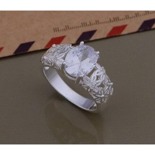 AR705 Hot sterling ring, fashion jewelry, lovely/transparent stone /bdlajusa befajvma silver color
