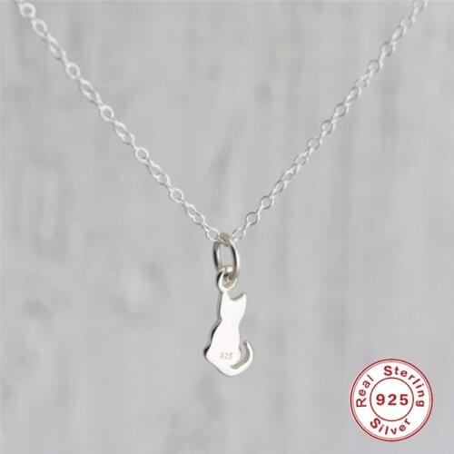 BOAKO Mini Cat Animal Necklace For Women 2020 Silver 925 Jewelry Necklace Charms Chains For Jewelry Choker Bijoux Femme #19