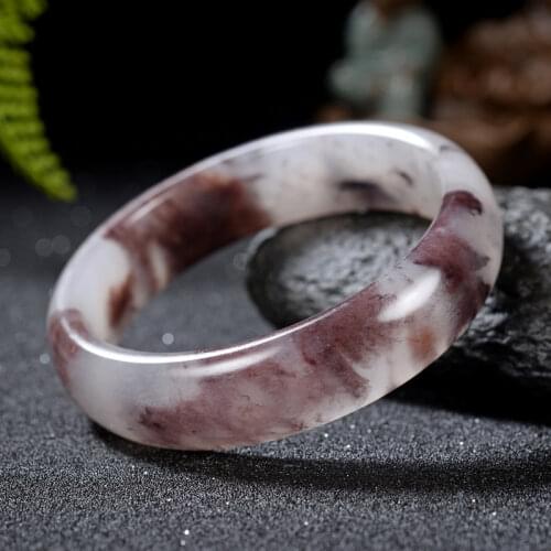 Natural Jade Bangle Bracelet Hand-Carved Fine Charm Jewellery Fashion Accessories for Men Women Round Bangle for Friend