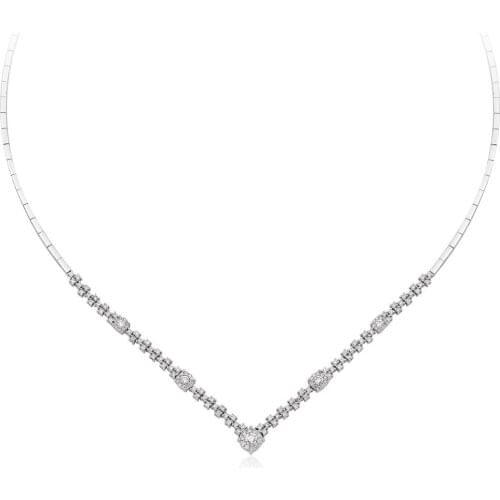 Symbol Gold 1.30 Carat Diamond Choker Fashion Jewelry Stylish Brilliant Eye-catching Pendant For Women