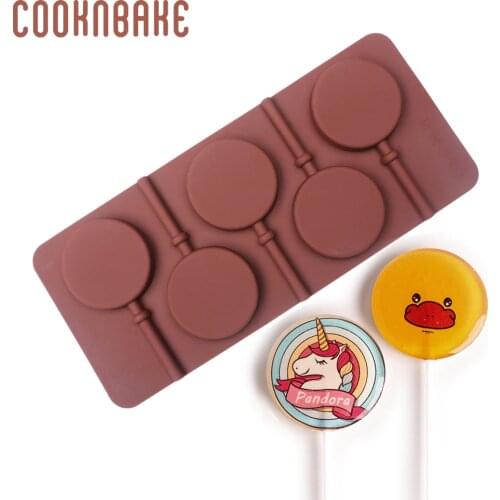 COOKNBAKE star lollipop mould silicone mold for lollipops candy chocolate round sugar lolly form cake decorate tool with stick