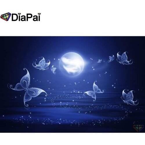 DIAPAI 5D DIY Diamond Painting 100% Full Square/Round Drill "Moon butterfly" Diamond Embroidery Cross Stitch 3D Decor A23812