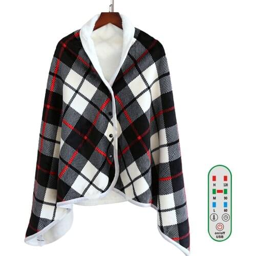 USB Electric Blanket Warm Heated Shawl Smart Adjustable Warmer Carpet Electric Mattress Wearable Soft Heating Blanket