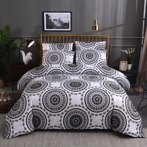 Aggcual Bohemian bedding set luxury duvet ethnic mandala pattern bed cover set king size double printed home textile 2/3pcs be60
