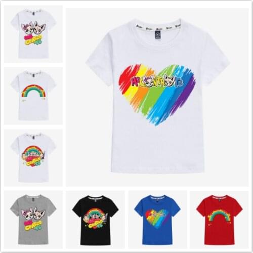 Summer Cartoon Me Contro Te Print Baby Boys Short Sleeve T Shirt Kids Boy Girls T-Shirts Cotton Children Clothes Tops Tees 2-12Y