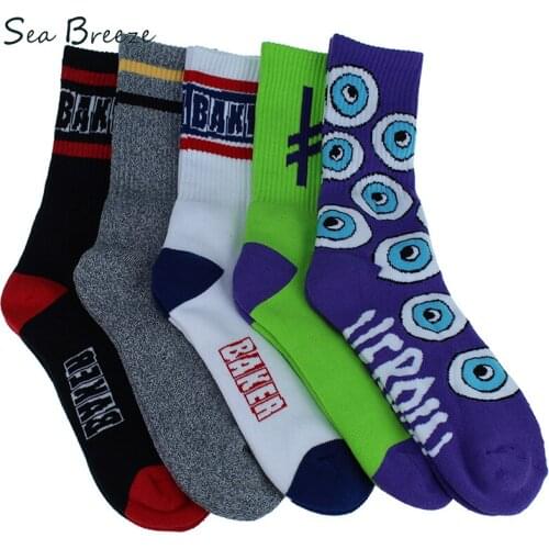 Sea Breeze winter Japanese retro skateboard plus thick warm tube socks cotton men women casual street socks towel socks