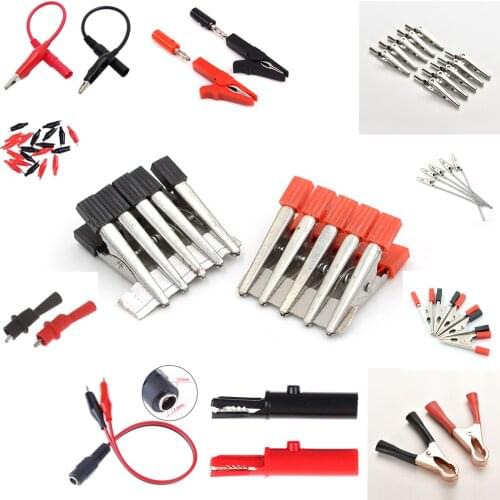 Multi Styles Metal Alligator Clips Power Cable Crocodile Test Clip For Professional Multimeter Car Battery Test