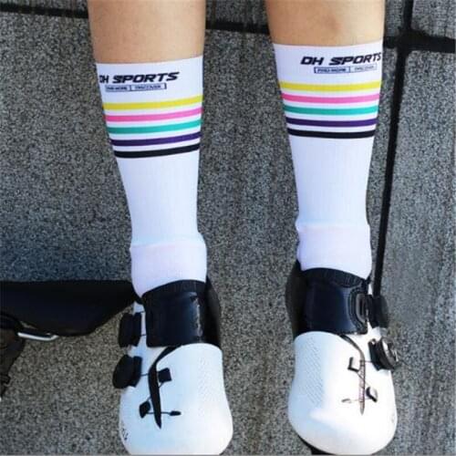 2 Pairs Autumn Winter Men Sports Nylon Cycling Socks Breathable Non-slip Outdoor Hiking Socks DH SPORTS DH36