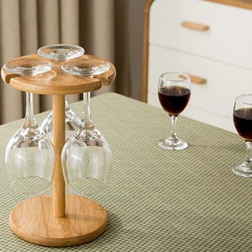 Solid Wooden Wine Rack Decoration European Style Wine Glass Holder Upside Rack Creative Household Wine Rack Without Wine Glasses