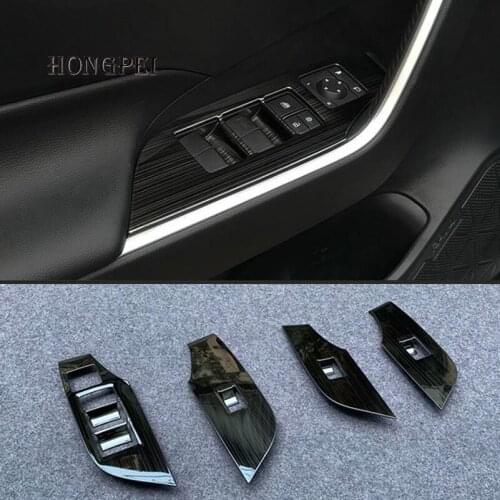 For Toyota RAV4 RAV 4 2019 2020 Stainless steel Door Window Glass Lift Switch Button Control Panel Cover Trim Car Accessories