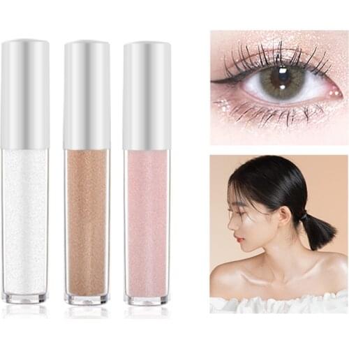 Pearl Liquid Eyeshadow Wholesale No Logo Lying Silkworm High Light Glitter Eye Shadow Private Label Cosmetics Liquid Highlighter