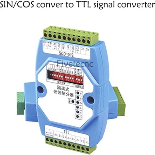 Linear scale Encoder Converter Sine / cosine wave signal conver to TTL / Sin Cos isolated subdivider isolation For Heidenhain