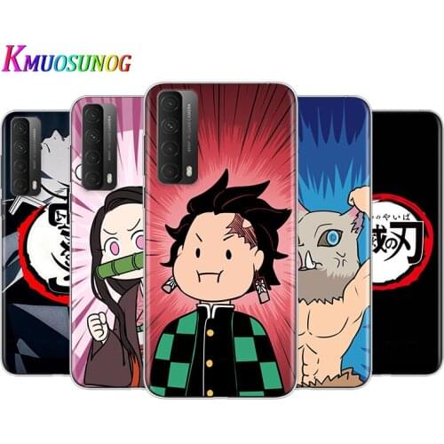 Transparent Cover Anime Demon Slayer For Huaeri Y9S Y9A Y9 Y8P Y8S Y7 Y7A Y7P Y6P Y6S Y6 Y5P Y5 Pro Phone Case