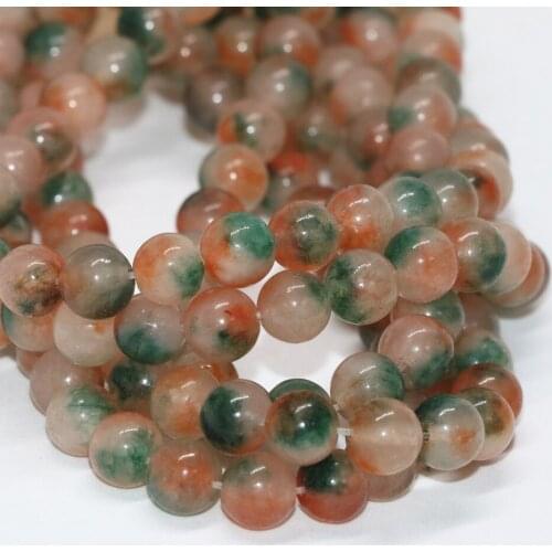 Rainbow kunzite chalcedony jades 8mm multicolor round stone loose beads diy woman lovely jewelry making 15 inch AAA MY5124