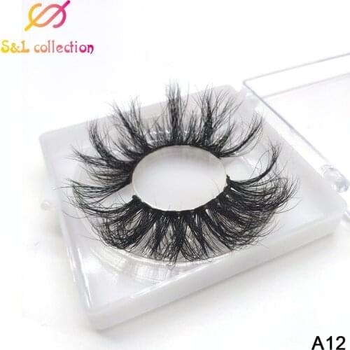 25mm Fully Eyelashes Mink Lashes 3D 5D Style 100% Mink Fur Cruelty free Handmade False Eyelashes make up wholesale drop shipping