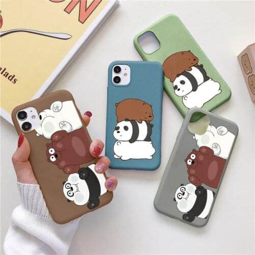 Silicon Case For Xiaomi Redmi 9C Note 9 8 10 Pro 5 6 7 8T S Mi A3 8 9 SE 9T 10 10T 11 Lite Poco M3 X3 NFC Funny Bear Panda Cover
