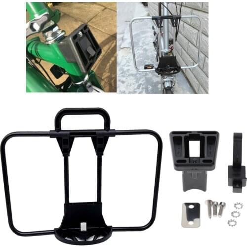 Folding Bike Front Bag Rack Adapter Block Front Cargo Porteur Rack for Brompton