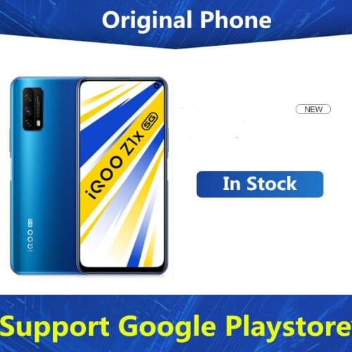 In Stock Vivo Iqoo Z1X 5G Smart Phone 6.57" 120HZ Screen 44W Charger 48.0MP Snapdragon 765G Android 10.0 5000mAh Fingerprint