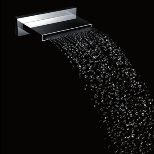 Wall Mounted Install Shower Faucet Rainfall Shower Head ABS Plastic Bathroom Showerhead 200*130mm Single Head Saving Water