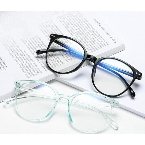 Trends Office Anti Blue Light Oversized Glasses Computer Women Blue Blocking Gaming Big Size Woman Men Eyeglasses Frame 2021