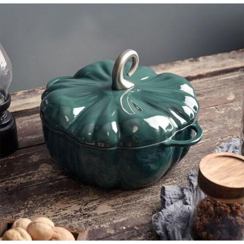 Lock heat insulation cast iron pumpkin enamel pot stew pot steam cycle multifunctional household enamel soup pot