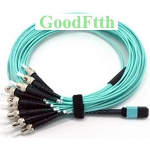 Fiber Patch Cords Cables Female MPO-ST OM3 12 Cores GoodFtth 20-50m