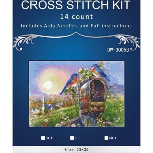 Top Quality Lovely Hot Sell Counted Cross Stitch Kit Old World Holiday Ornaments Similar DMC birds park