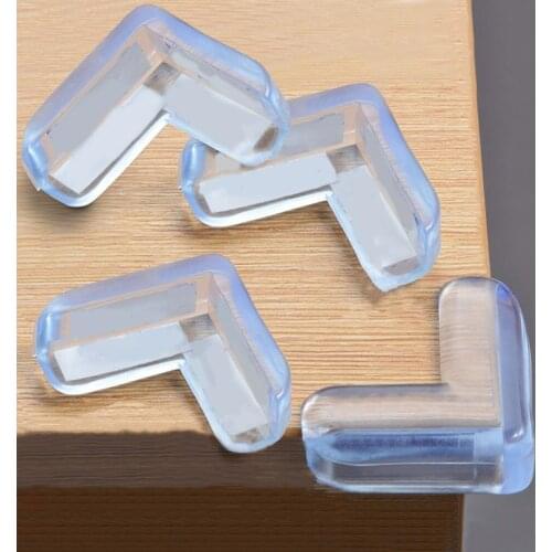 1/4Pcs Soft PVC Desk Table Guard Edge Child Safety Corner Protector Protection Cover Safe Cushion with Double Side Adhesive Tape