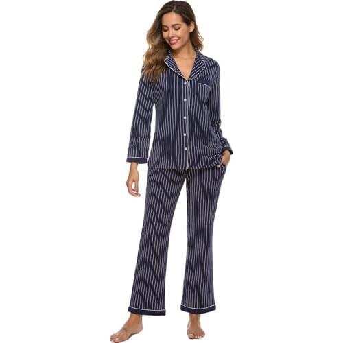 Autumn pyjamas women Cotton Pajamas set Long Sleeve Long Pants Pajamas for women