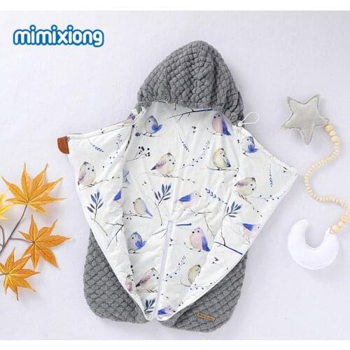Winter Warm Baby Sleeping Bags Footmuff for Stroller Autumn Zip Up Hooded Newborn Bebes Swaddle Wrap Envelopes Infant Sleep Sack