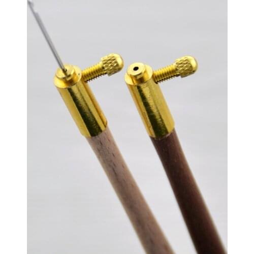 1 Piece Wooden Handle French Embroidery Crochet Front And Back Beaded Sequins Handmade Crochet Sewing Craft Crochet