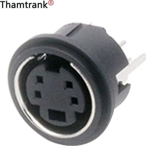 100PCS Mini DIN 4Pins PS2 Jacks DIN S Terminal Connectors PS2 8P Socket 180Degree