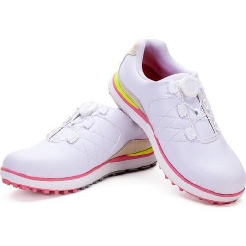 2020 Women Breathable Golf Shoes For Women Lightweight Training Sneakers Ladies Waterproof Spikes Sports Golf Shoes D9107