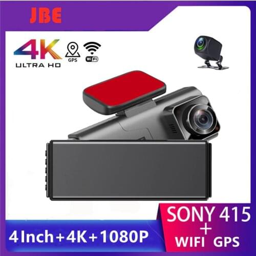 4 Inch Car DVR 4K 3840*2160P Dash Cam WIFI GPS Sony IMX415 Rear View Mirror 1080P Car Camera Video Recorder Park Monitor