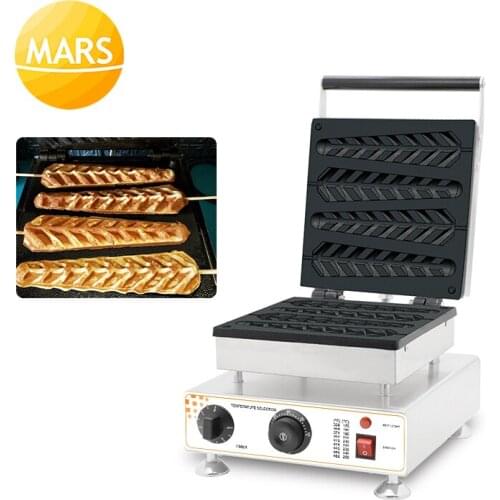 Commercial New 4pcs Lolly Waffle Stick Maker Electric Non-Stick Waffle Maker Pan Mould Snack Machine Muffin Waffle Iron Pan