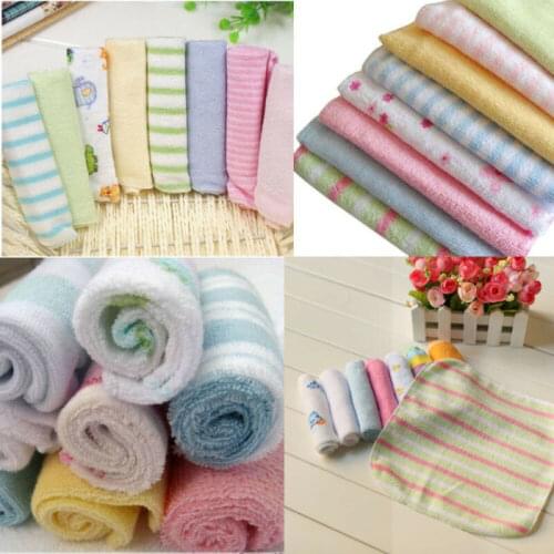 8pcs New Soft Baby Kids Children Infant Toddler Newborn Boy Girl Bath Towel Lovely Soft Washcloth Wipe