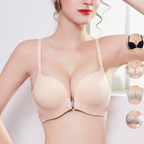 Front Closure Sexy Bras For Women Mesh Breathable Lingerie Wireless Padded Underwear Fashion Multi-Wear Shoulder Straps Bralette