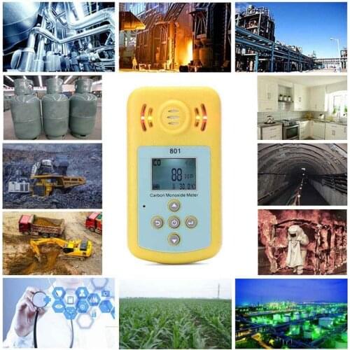 Digital Carbon Monoxide Meter Tester Mini LCD CO Leak Detector Analyzer with Sound Light Alarm 0-2000ppm