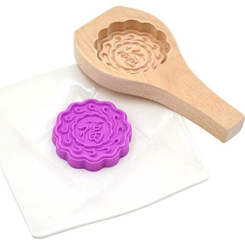 Wood Moon Cake Pastry Mandoo Clip Mold Pumpkin Green Bean Cake Food Wood Bake Shops Mould Baking Kitchen Tools