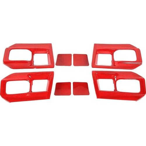 For Dodge RAM 1500 2011-2017 Interior Door Hanlde Bowl Cover Decoration Trim Stickers, ABS