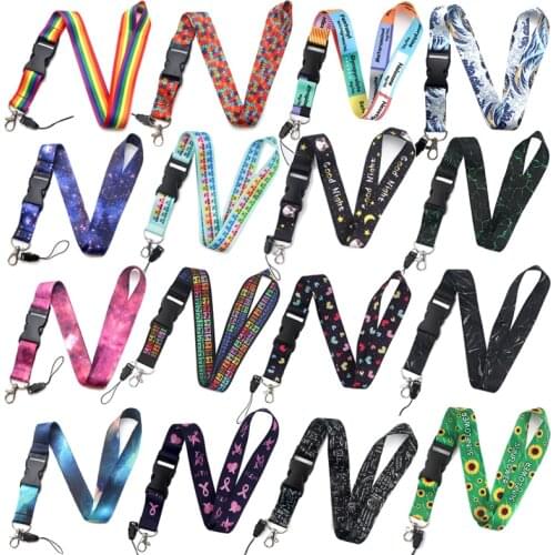 DZ506 Chemistry The Periodic Table Key lanyard Car KeyChain ID Card Pass Gym Mobile Phone Badge Kids KeyRing Holder Jewelry