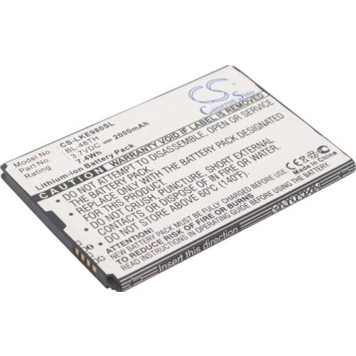 Cameron Sino Mobile SmartPhone Replacement Li-ion Battery 2000mAh For BL-48TH T-Mobile E940, E977, E980, E9 Free Tools