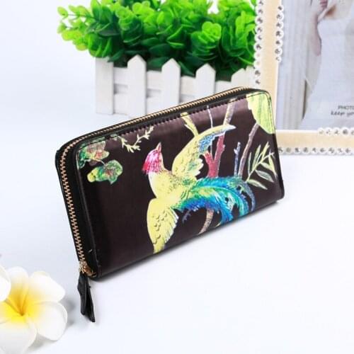 Fashion Original Brand National Style Clutch Bags for Women Popular Printing Long Zipper Wallet Female Daily Shopper Purse B381