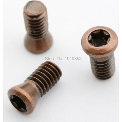 M3.0X8XD4.3 copper color carbide insert torx screws for Indexable CNC cutting tools