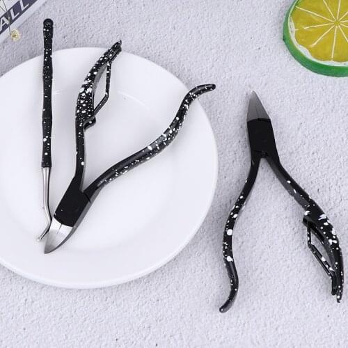 Manicure Scissor Plier Tool Pedicure Dead Skin Remover New Black Toenail Ingrown Nail Art Cuticle Nipper Clipper Edge Cutter
