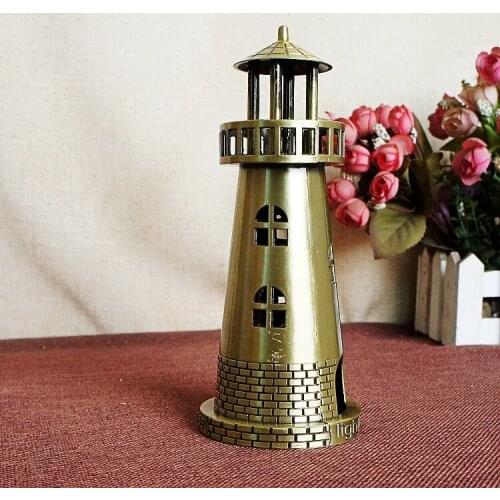 Metal Handicraft Home Decoration Retro Iron Lighthouse Model Studio Decoration Home Decoration Accessories Vintage Home Decor