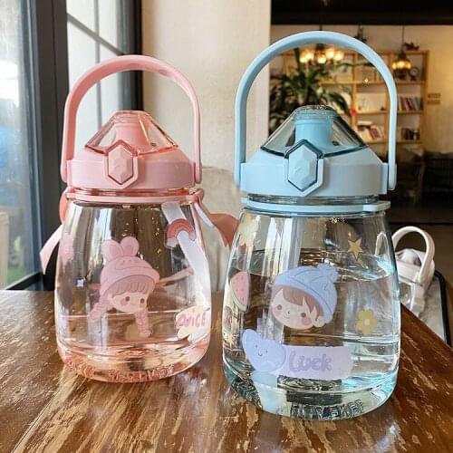 The Cute Big Belly Sippy Cup Can Be Used To Drink Drinks Coffee Water Etc It Has Handles Lashings for Carrying Trendy Cartoons